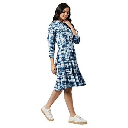 Image of Rare Women's Polyester Fit and Flare Knee-Length Casual Dress