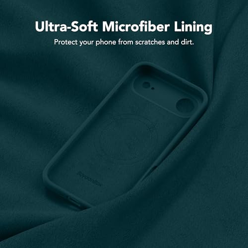 Image of Magnetic for iPhone Air Case, Compatible with MagSafe, [Full Camera Protection][Screen Protector] Silicone Shockproof Protective Phone Case for iPhone 17 Air 6.5 inch, Deep Blue