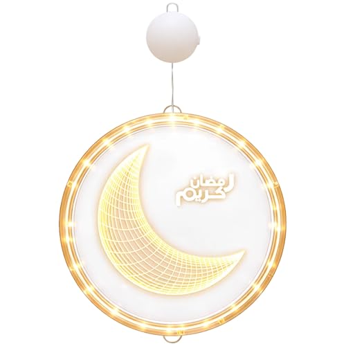 Suspension lune 3D pour illuminer vos soirées de l'Aïd Mubarak