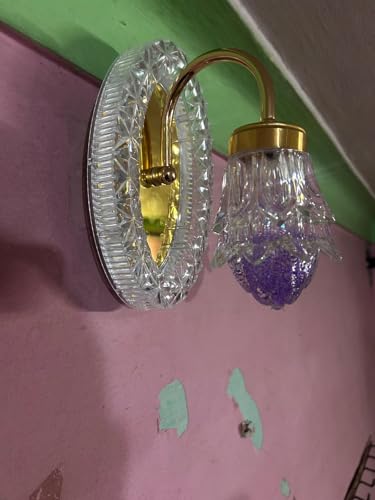 Image of 12 Watt Led Wall Light and Wall scones wall lamp for- Home, Kitchen, Bedside, Bedroom, Living Room, Office, Indoor, Bedside, Mirror Side, Diwali Lighting (Purpal Wall)