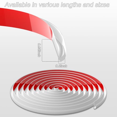 RV Rain Gutter,PVC Plastic drip Guides,for Cars, Vans, caravans, roof rainwater Diversion Strips, Flexible J-Shaped Decorative moldings. (16 ft, White) - Thumbnail 2