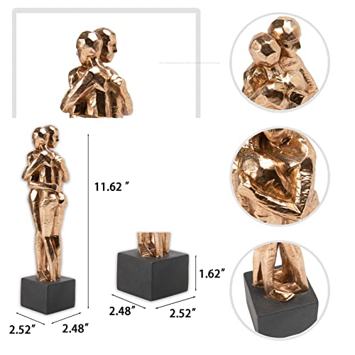 Lc Lcdecohome Couple Sculptures Bust Statue Home-Decor - Modern Art Sculpture Anniversary Wedding Gift Indoor Table Ornaments 2.75 * 2.75 * 11.5 Inch #TOP1