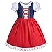 Girls Dress Maid Lace Apron German Dirndl Bavarian Oktoberfest Size 5 Red