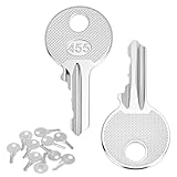 QWORK Ignition Keys, 10 Pack 455 Compatible with Boom Lifts Scissor Lift Genie Skyjack Terex, Heavy Equipment Forklift Key