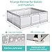 Large Baby Playpen for Babies and Toddlers - 70x59in Giant Play Pen for Babies 6-12 Months Big Play Yard for Toddlers 1-3 Play Pens for Toddler Indoors Playyard Fence Pin Corrales para Bebes Grey-s