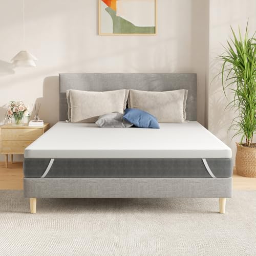 SynthoSpace Matratzen Topper 90x190cm H2 Matratzentopper 90x190 Schlafsofa Bett Memory Foam Mattress Topper 90x190 Boxspringbett Topper Bezug Waschbarer 5cm Höhe
