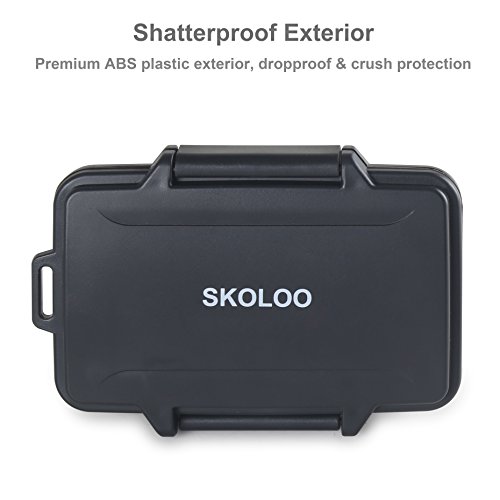SD Card Case Compact Flash Memory Card Holder Micro Storage & Wallet for Card, Black - Thumbnail 6