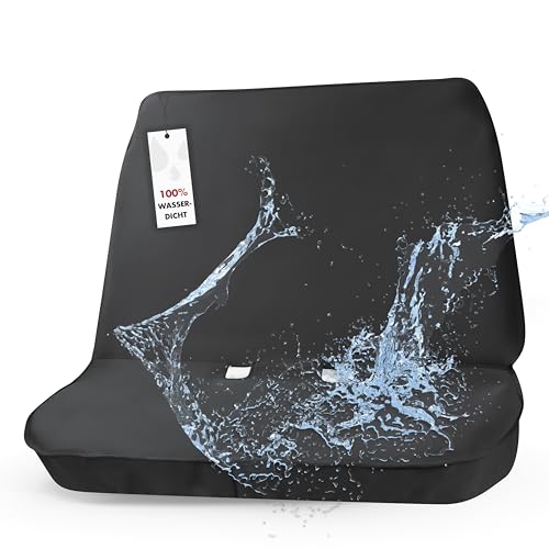 Walser Autositzauflage Neopren, Auto-Sitzschoner wasserdicht, Universal PKW-Schutzauflage und Schutzunterlage Rücksitzbank, Auto-Sitzbezug, schwarz