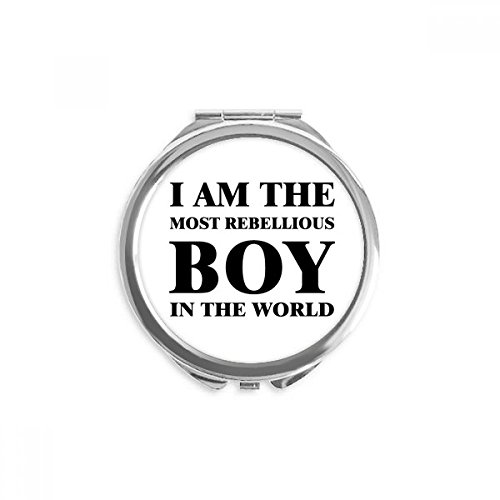 Miroir portable rebelle boy rond pour corriger le maquillage partout
