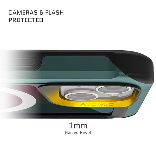 Coque Apple iPhone 15 verte MagSafe antichoc avec pare-chocs métal Ghostek Atomic - 3