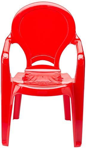 Cadeira Plástica Monobloco com Braços Infantil Tiquetaque, Tramontina, Vermelha
