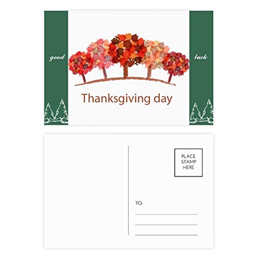 Cartes postales coffret de 20pcs Arbre Rouge multicolore pour cadeaux de fin d'année