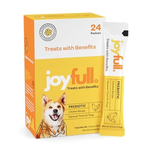JoyFull Chicken Squeeze Treats for Dogs – Prebiotic Gut Health Snacks Made with Real Cage-Free Chicken – Lickable, Enrichment-Friendly, Meal Topper – 24 Easy Squeeze Paste Treats (0.5oz Each)