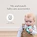 Dodo Babies Teething Toy & Pacifier Clip Set – Silicone Teether Four Pack Plus Two Universal Holder Paci Leashes and Binky Case – Blue Animal Shapes – Great Shower Gift for Baby Girl or Boy