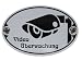 Produktbild Türschild Video Überwachung Emaille Schild Jugendstil 7 x 10,5 cm Emailschild oval weiß (ohne Holzrahmen)