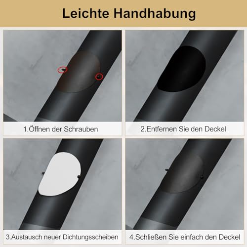 Furuising 10 Stück Ofenrohr Dichtung 155mm, Dichtung Ofenrohr Reinigungsklappe Hitzebeständig bis 1200°C, Flam Dichtung Rohrdichtung zum Zuschneiden für Rohre Ofenrohr-klappen mit Ø 120-150 mm