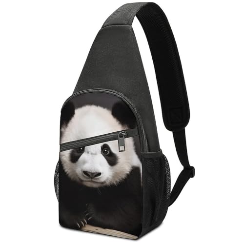 Mochila cruzada deportiva Panda Star estilo bandolera miniatura 1