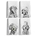 LUKIPOM Funny Golden Retriever Gifts Bathroom Hand Towels Set of 4, Golden Retriever Gifts for Women, Dog Bathroom Decor,16x24 Inch
