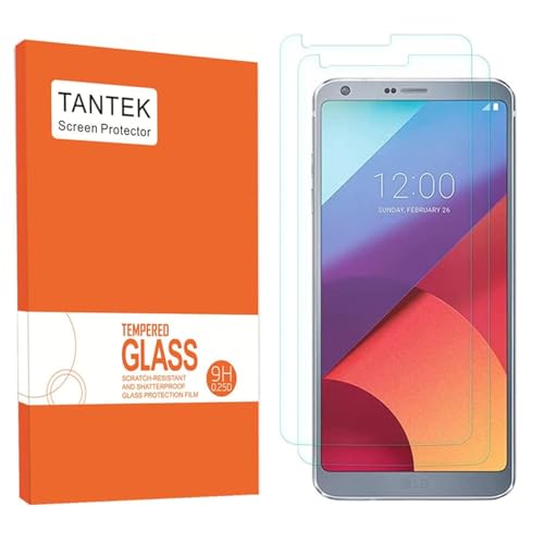TANTEK [2-Pack Screen Protector for LG G6,Tempered Glass Film,Ultra Clear,Anti Scratch,Bubble Free,Case Friendly