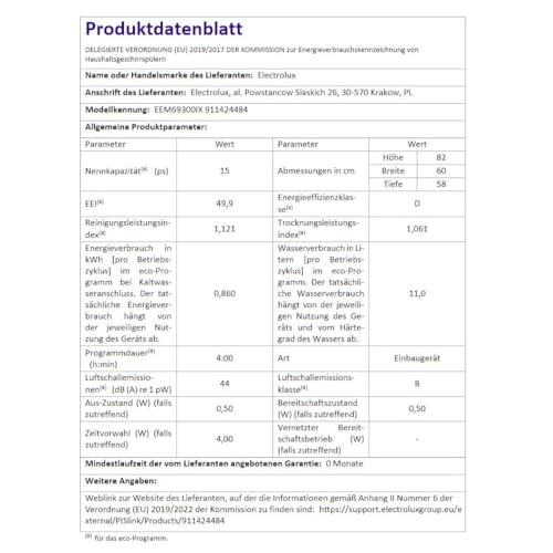 Electrolux Serie 700 FLEX EEM69300IX Lave vaisselle Inox Encastrable largeur : 59.6 - vue 4