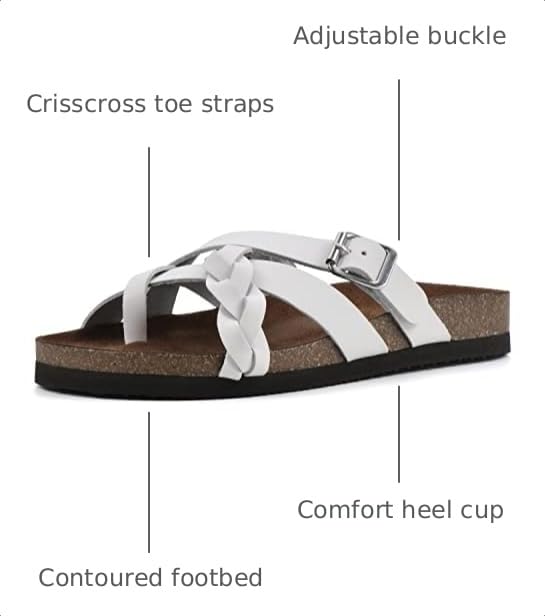 Image of White Mountain Women's Harrington Braided Footbed Sandal