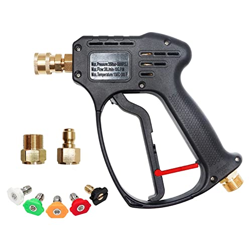 EDOU Direct Pressure Washer Short Gun Kit | 5,000 PSI Max Working Pressure | Includes: 3/8