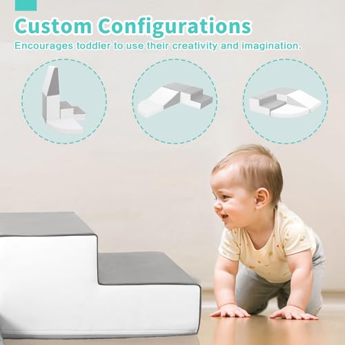 Image of TODIBY Foam Blocks Climbing for Kids: Toddler Toys for Indoor and Outdoor Fun - Soft PU Leather Play Structure for Crawling and Sliding - Ideal for Playhouse and Play Gym Activities