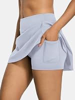 AFFOLE Women's Tennis Golf Skirts High Waisted with Pockets Inner Shorts for Athletic Skorts Sports Running Pickleball Light Blue — image 5