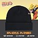 Naruto Beanie Hat, Akatsuki Cloud Winter Knit Cap with Cuff, Black, One Size
