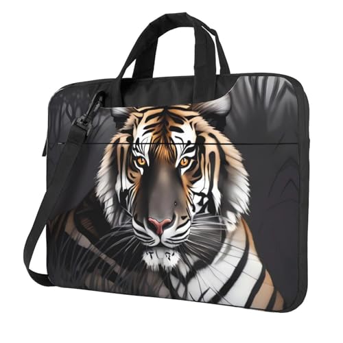 Sac ordinateur portable résistant, sacoche bandoulière anti-choc imprimé tigre