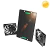 Kit de ventilateur de panneau solaire, équipement de ventilation extérieure à double extracteur d’air 10W 800MA mini panneau solaire pour serres de camping-car, hangars, maisons pour animaux