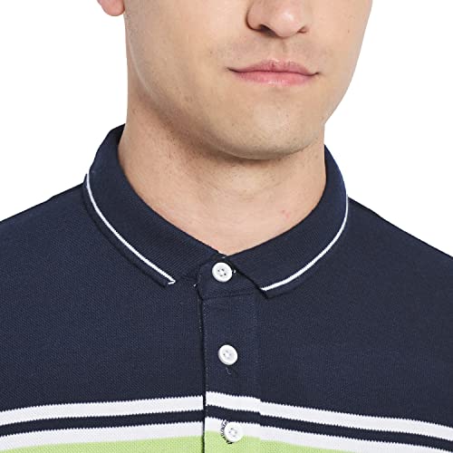 Image of Duke Stardust Men Half Sleeve D. Navy Cotton T-Shirt