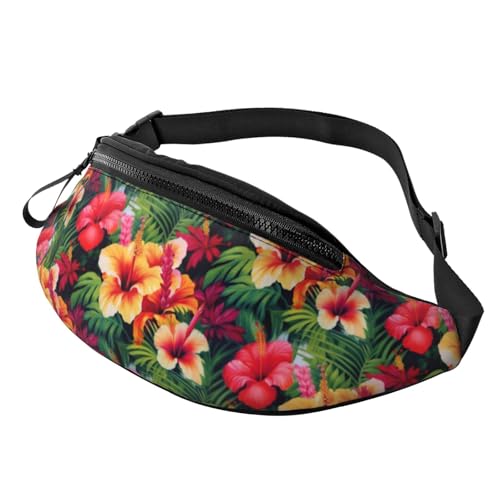 Tropical Fanny Pack Waist Bag Adjustable Belt Bag For Men Women Traveling Hiking Cycling Running