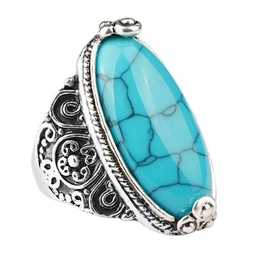 Bague en pierre de lune turquoise : le cadeau de mariage bohème idéal
