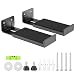 PlusAcc Universal Adjustable Wall Mount Brackets Holder for Soundbar Black