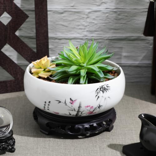 Pot de fleurs rond en céramique pour plantes succulentes - 6