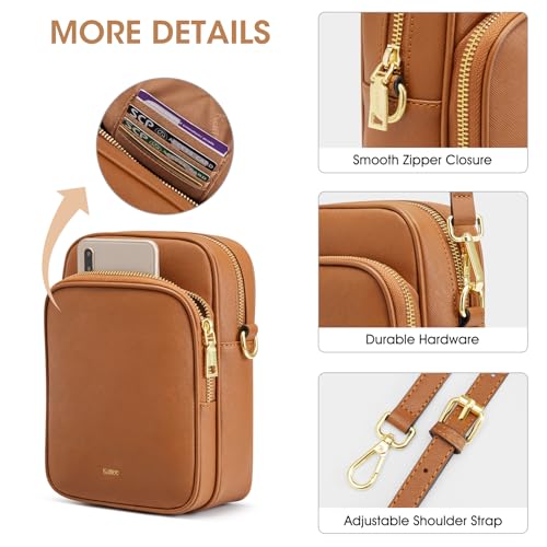 Kattee Leather Crossbody Bags for Women, Small Genuine Leather Purses and Handbags, Shoulder Cross Body Bag for Woman 5