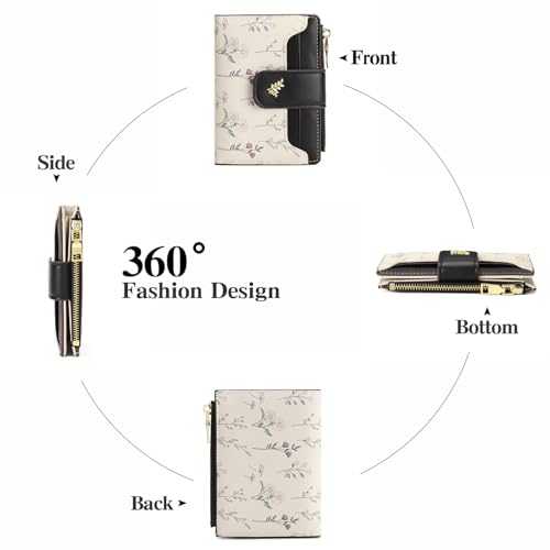 Image of GAEKEAO Wallet Women Small RFID Vegan Leather Card Holder for Women