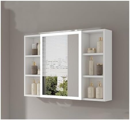 Wall Mounted Bathroom Mirror Cabinet, 27.5x26.7in Storage Unit for Homes, Apartments, Hotels, Gyms & Dorms - Stylish and Functional Mirror Cupboard