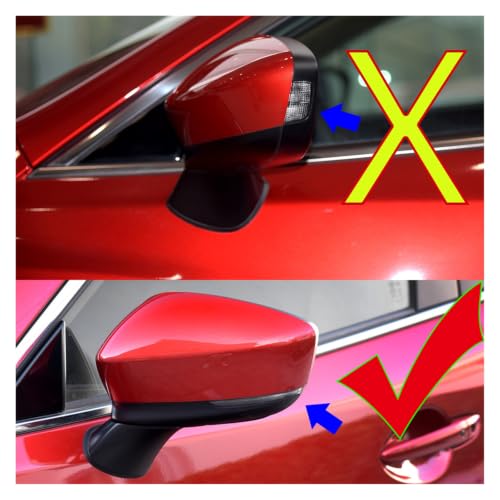 Cache rétroviseur gauche rouge pour Mazda 2 Demio de 2017 à 2024