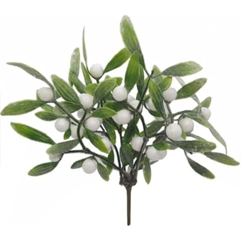 30cm Artificial Mistletoe with Berries Bush Christmas Decoration