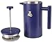 Large French Press Coffee Maker by JOMO (Blue)- Insulated Double Wall Stainless Steel for Hotter Coffee & Tea (8 cup / 1L) - Classic Design for Your Kitchen - Portable Durability for Travel & Camping