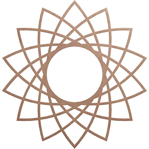 Image of Ekena Millwork 40 inchOD x 15 3 /8 inchID x 3 /8 inchT Eleanor Wood Fretwork Pierced Ceiling Medallion, Wood (Paint Grade)
