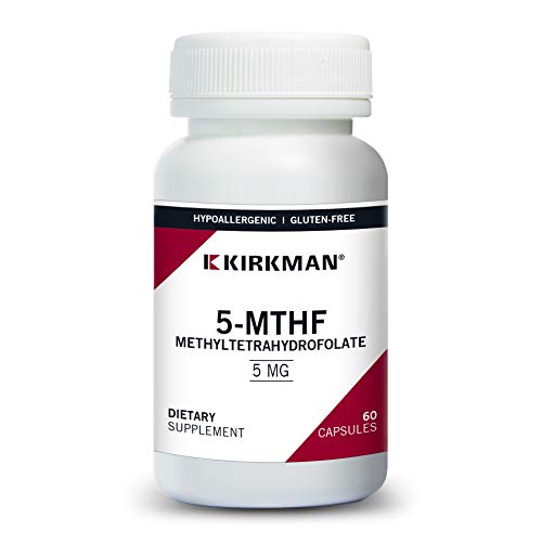 Kirkman 5-Mthf ([6S]-5-Methyltetrahydrofolate) 5 Mg - Hypoallergenic | 60 Vegetarian Capsules #TOP19