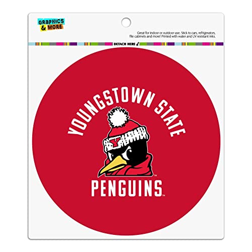 Youngstown State Penguins Logo Automotive Car Refrigerator Locker Vinyl Circle Magnet