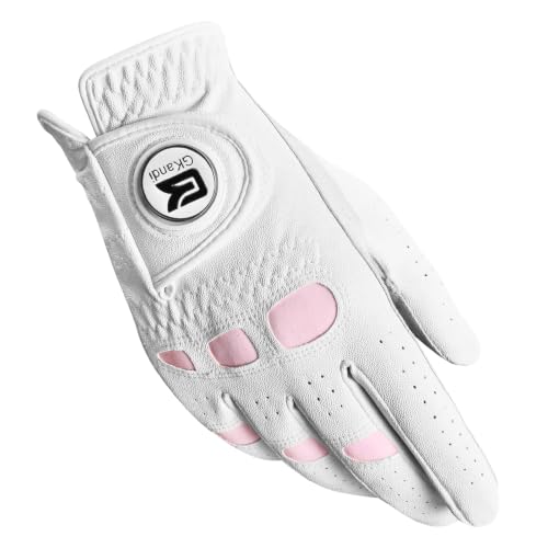 GKandi Golf Gloves Women with Ball Marker 1 Pack (Pink, Medium, Right) by GKandi - Used condition - US$12.17