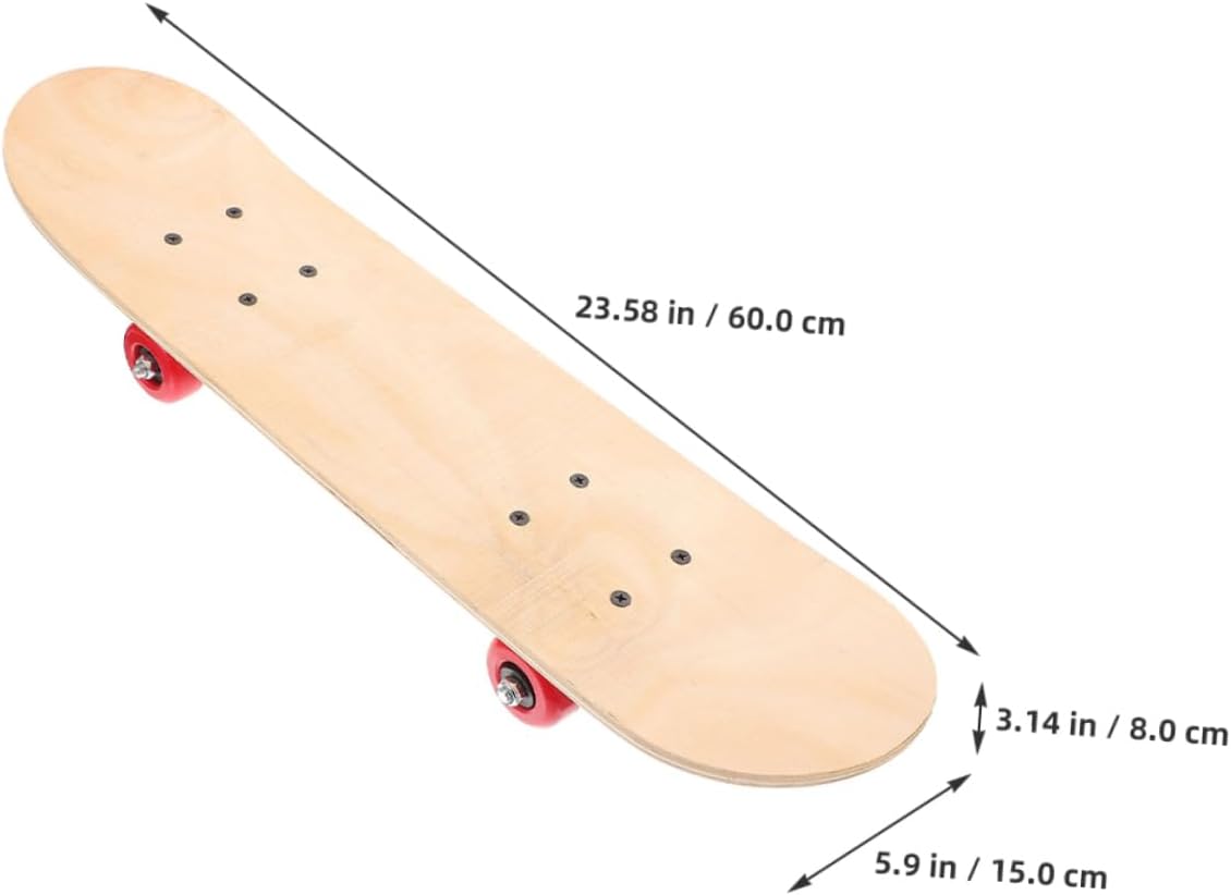 Garneck Graffiti Skateboard Unfinished Deck for Blank Wheel Boys and Girls Skateboard for Creative Projects and Personal Expression