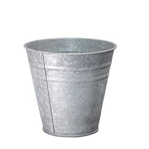 Antikas - Eimer als Blumentopf, klein, Übertopf in Antik-Zink, Tischeimer, Zinktopf