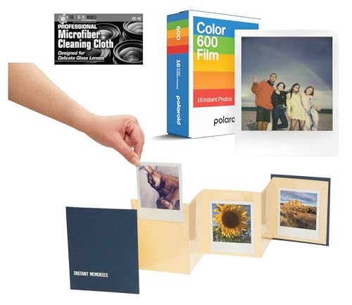 Impossible/Polaroid Instant Color Film for Polaroid 600 and Polaroid Originals OneStep Cameras - 2 Pack - with Instant Memories Album and Microfiber Cloth