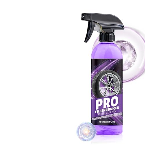 Kasmole Nettoyant pour Jantes De Voiture,120ml Revêtement Moussant pour Usage Intensif - Spray Nettoyant pour Roues De Voiture | pour Nettoyage De L Intérieur Et De L Extérieur De La Frein